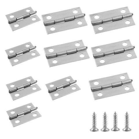 Mini Pure Copper Jewelry Box Hinges Set For DIY Projects White Decorative Butt Hinges Vintage Style Replacement