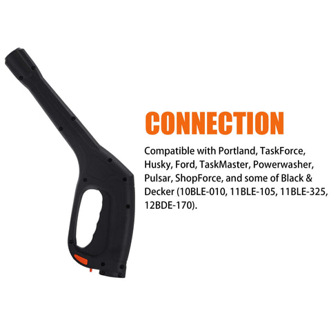 Replacement Pressure Washer Gun Kit With 2000 PSI Max And 12.2 Inch Wand Fits Portland Husky Black Decker Ford