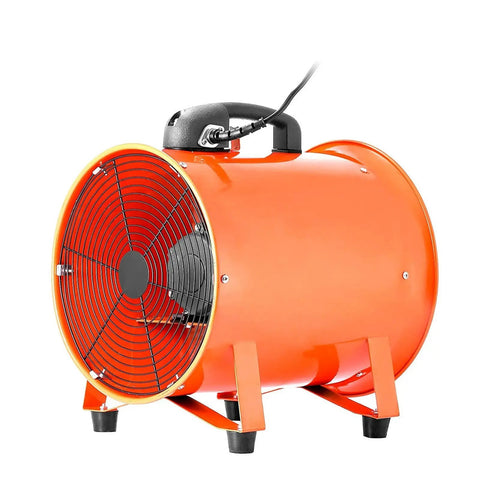 12 Inch Utility Blower Fan With 5 Meter Duct Hose Beast High Velocity 3300 RPM Air Circulator with durable metal frame and stable feet