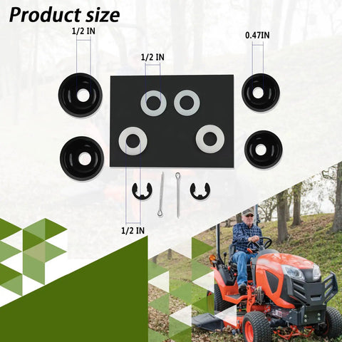 Beefed Up Inner And Outer Tie Rod Boot Kit With Hardware For BX Series Tractors, UV Resistant And Grease Sealed, Fits BX 30 50 60 70 And More, Heavy Duty Boot Set For Steering Linkage, product size shown with 4 boots and hardware