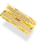 Open pack of King Size Slim Organic Hemp Rolling Papers, 110x44 mm, translucent and ultra-thin, made with natural gum.
