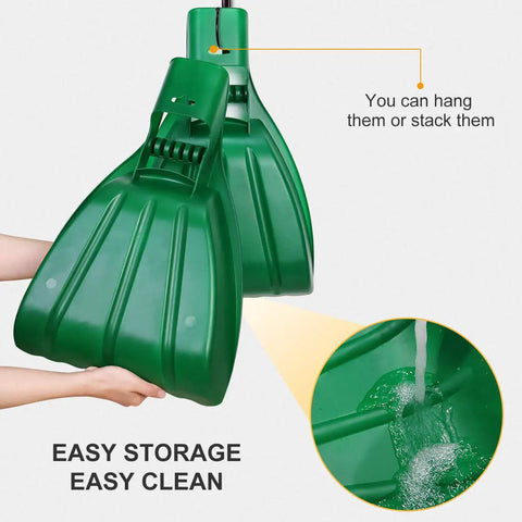 Heavy Duty Leaf Scoops And Hand Rake Claw For Easy Yard Cleanup with hanging feature and washability, ergonomic design for efficient cleaning.