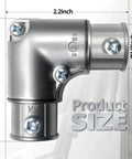 Five Pack One Half Inch EMT Fittings 90 Degree Inside Corner Pull Elbows Heavy Duty Galvanized Steel Conduit Adapters showing dimension details.