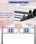 Spring Loaded Self Closing Safety Gate Heavy Duty Metal Swing Barricade For Factories And Stores Auto Shut One Way Door Quick Post Mount 90 Degree Open Right Hinge with stainless steel frame