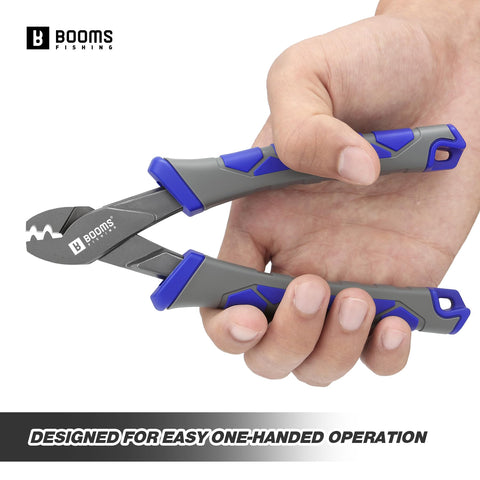 6.5 Inch Crimping Pliers For Single Barrel Crimpers With 300 Sleeves And A Lanyard Included XW41 held in hand