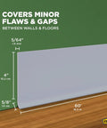 4 Inch Dry Back Vinyl Wall Base With Flexible Toe Kick Trim 60 Ft Roll No Fuss Easy Install Durable Molding Silver Gray