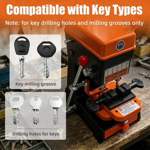 Beast Key Duplicator For Dimple Cylindrical Wave And Ball Keys With Drill And Cutter Portable Locksmith Copy Machine visible