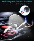 Portable Gym Lighting For Posing And On The Go Magnetic Foldable LED Work Light illuminating car engine with 180 degree rotation