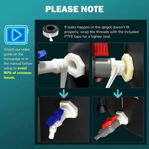 Installation instructions for Collapsible 53 Gallon Rain Barrel With Spigot Portable Water Storage Tank