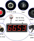 Heavy Duty Four Digit Dual Led Counter Meter Featuring Top Notch Laser Sensor And Convenient Remote, showing reset terminal and aviation plug.