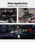 External Inline Fuel Pump 12V High Flow 300 LPH With 60mm Bracket Clamp Black For EFI Systems Beefed Up 75 PSI Output installed view