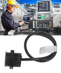 IP65 Lidar Distance Sensor With 4m Adjustable Range, 1000Hz UART, coiled cable on industrial background, ideal for robotics.