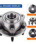 Set Of 2 Front Wheel Bearing Hub Assemblies For 2005-2007 Pontiac G6 And 2004-2007 Chevy Malibu Non ABS, OE-Grade Replacement Hubs With Easy Install, displayed in multiple views.
