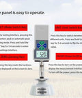 Top Notch Digital Grain Hardness Tester With Slick Mini Crop Firmness Gauge displaying control panel for easy operation.