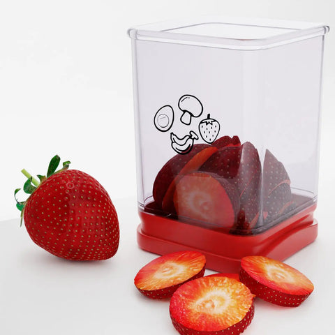 Fruit Slicer Cup Speed Cutter For Strawberries Bananas Grapes Eggs Stainless Steel Cutter Inside Portable Kitchen Gadget