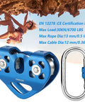 Zipline Pulley System With 30KN Double Tandem Trolley And 25KN Carabiner For Cable Built Tough Outdoor Rescue Gear CE Certified