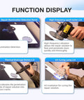 Function display of Windshield Chip Repair Kit With Intelligent Nano Glass Repair Device And Hands Free UV Curing Lamp features