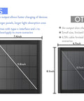 Comparison of 8W Solar Panel Charger for Outdoor Security Cameras with 10ft USB C Cable and a smaller 4W model.