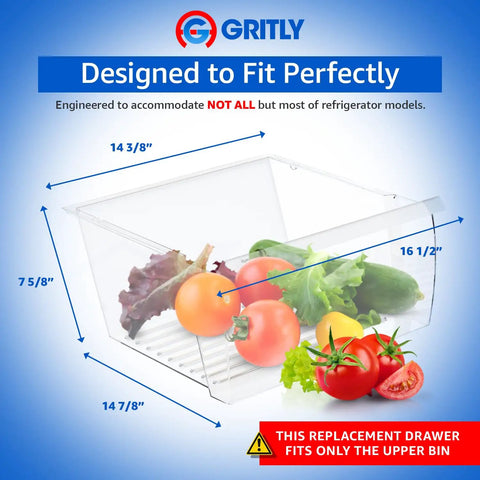 Crisper Bin Drawer Replacement With Humidity Control For Whirlpool And Kenmore Refrigerators Upper Crisper Drawer WP2188656