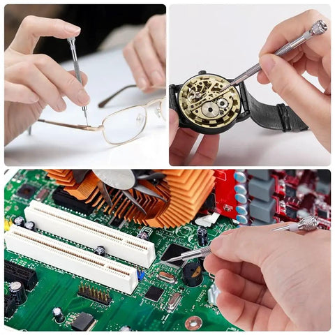 Using Eight Piece Micro Precision Screwdriver Set With 0.6 To 1.6mm Tips And Eight Spare Blades For Watches Eyeglasses Jewelry Electronics Repair