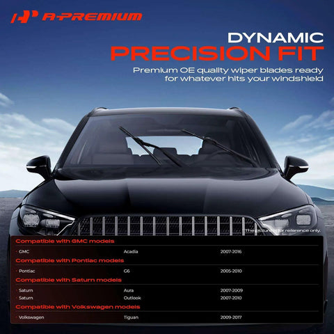 Heavy Duty 24 And 21 Inch Windshield Wiper Blades With Slick All Season Beam Design and Built In Wear Indicator on vehicle