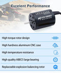 Waterproof RC Beefy Brushless Motor And 35A ESC Combo 2430 5800KV with CNC 6061T6 heat sink, shown with remote control vehicle.