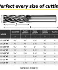 Speed Tiger EISE 1/4 in carbide square-end mill, 4-flute, AlTiN coated (2 pcs)