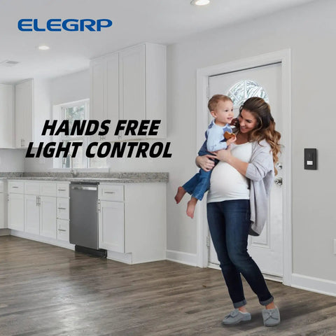 Ace PIR Motion Sensor Switch That Runs Without Neutral Wire For A Zero Sweat DIY Install And Smooth Nighttime Lighting With Led Bulbs In Sleek Matte Black Finish Includes Wall Plate