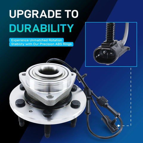 Beefy 4x4 Wheel Hub Bearing Assembly 515036 With ABS Front 6 Lug Fit For GM Trucks and SUVs product close-up view