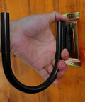 Hand installing E Track J Hooks Heavy Duty Hanging Hooks For Trailers Built Tough Permanent Steel J Fasteners on wood