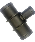 Heavy Duty Coolant Hose Tee Connector Universal Three Way T Fitting For Radiator And Heater Core, black plastic, 32mm main lines