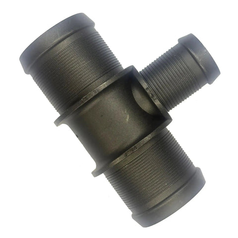 Heavy Duty Coolant Hose Tee Connector Universal Three Way T Fitting For Radiator And Heater Core, black plastic, 32mm main lines