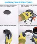 Installation steps for Gimbal 3 Inch LED Recessed Light With Junction Box Swivel Eyeball Downlight Dimmable 90 Plus CRI