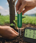 4 In 1 Wireless Soil Tester With Moisture Meter, Thermometer, Sunlight And Time Display, Includes PH Paper, Waterproof Plant Sensor