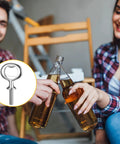 15-piece stainless steel bottle opener kit insert with threaded stem for DIY projects