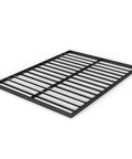 Heavy Duty Queen Bunkie Board And Thick Steel Frame Mattress Support, black steel slatted frame for mattress support.