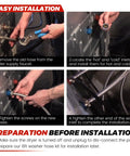 Guide for installing a 6 Foot Stainless Steel Washing Machine Hose 2 Pack Burst Proof Braided Hoses For Hot And Cold Water Supply.