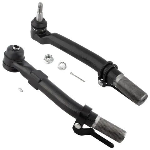 Ford Beefed-Up Front Drag Link And Outer Tie Rod End Link Kit For F-250 F-350 Super Duty 2005-2016 4WD Direct Fit Left And Right Replacement Durable Easy Install Precision Tuned Components For Smooth Steering, black steering parts