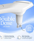 No Electric Bidet Attachment For Toilet Seat Fits Most Standard Elongated Seats With Self Cleaning Dual Nozzles side view