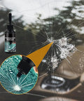 Windshield Crack Repair Kit With Quick Cure Glass Repair Liquid for chips and cracks, DIY Auto Glass Repair Kit visualized in use on windshield