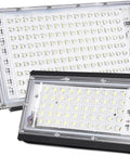 Security Lights Outdoor Flood Light Led Spotlights Outdoor Lighting Le, two LED flood lights with clear covers.