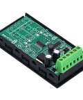 Close-up of circuit board for 4 Digit LED 7 Segment Display With Modbus RTU Over RS485 Serial Port for PLCs, 5 to 36V DC input.
