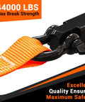 Damn Tough D Ring Shackles 3 4 Inch Beefy Forged Steel Towing Hardware 2 Pack With Safety Pin 9500 Lb Capacity Off Road Rig Ready Recovery Kit For Trucks Suvs Atv Utv, orange strap with high break strength.