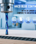 HQMaster downcut router bit with 1/8 in shank, blue-coated tungsten carbide, 5-pack set