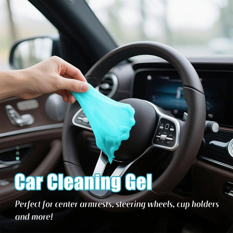Mint Scented Car Cleaning Gel 160g Aromatherapy Dust Buster For Air Vents And Hard To Reach Corners Soft Gel Grabs Dust In Dashboard Console Crevices And Cup Holders With Fresh Mint Aroma, used on steering wheel
