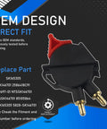 Truck Seat Height Adjustment Air Valve And Rocker Switch, featuring a black design with red and gold accents for easy installation.