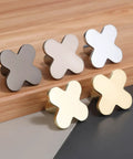 Cross Flower Cabinet Knobs And Drawer Pull Set In Polished Chrome Zinc Alloy Hardware For Cupboard Wardrobe Closet Bathroom 4 Pack
