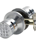 Keyless Electronic Entry Door Knob With Keypad, Smart Door Lock For Home, Hotel Or Office, Auto Locking, Interior Handle