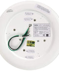 Back view of Heavy Duty Six Inch Surface Mount Acrylic Opal Led Ceiling Light Fixture showing wiring and mounting details.