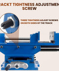Beefy 6 Inch Cross Slide Drill Press Vise Workhorse Benchtop Clamp with adjustment screw, 2 Way X and Y Axis Travel